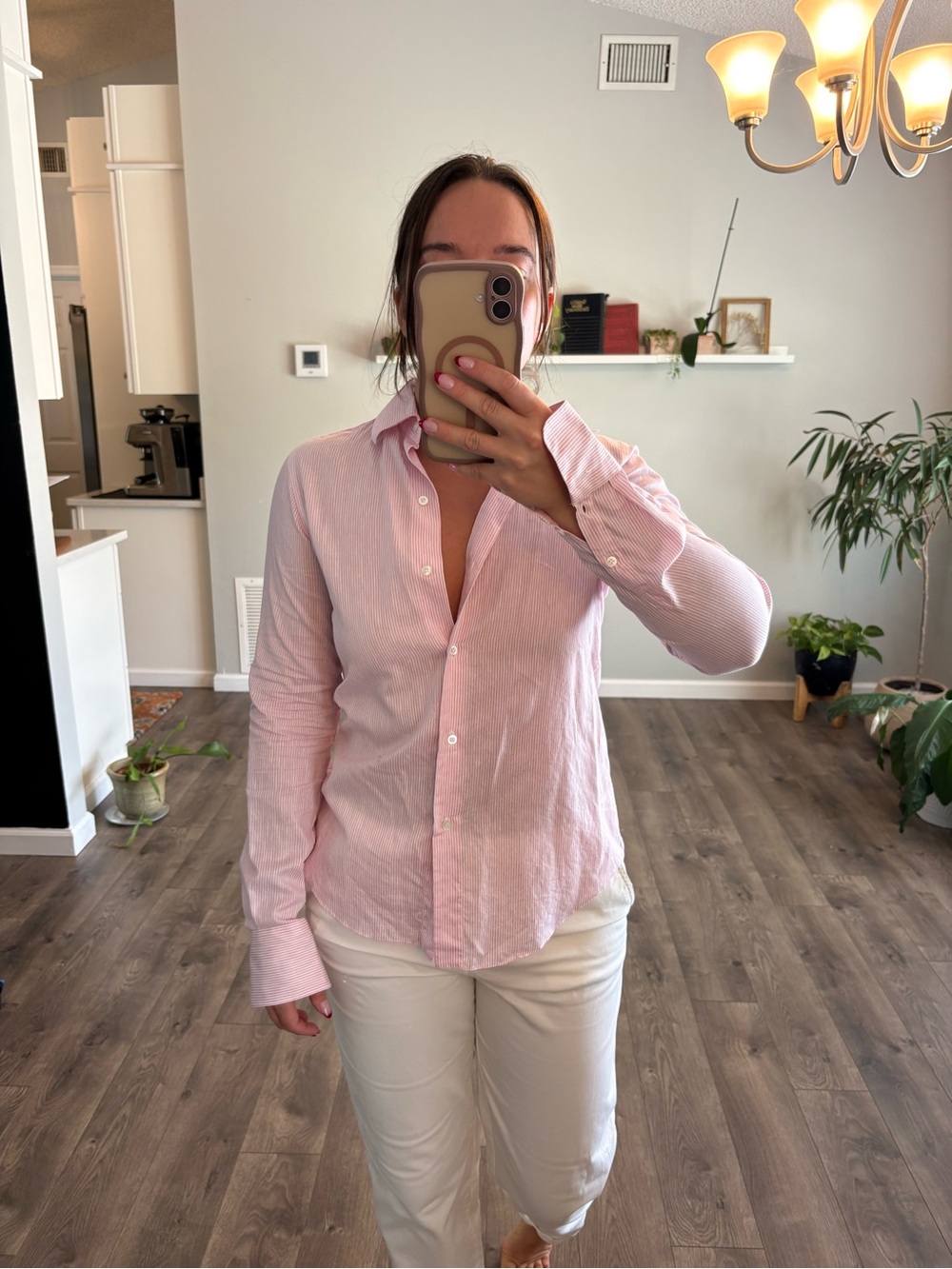 Women’s Pink Button-Down Shirt - Classic Cotton Shirt